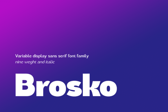 Brosko: A Bold Sans Serif for Editorial Design