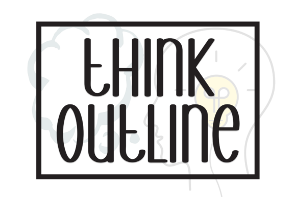Think Outline Font for Creative Projects